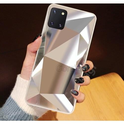 3D Diamond Mirror Soft TPU Case Cover For Samsung Galaxy M31 M21 M11 M30S S20 FE S20 S21 Plus S20 Ultra A12 A32 A42