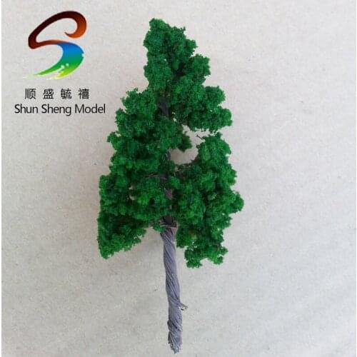 8cm New scale model DIY model making trees Green Model Wired Treesfor Garden Pack Street Layout