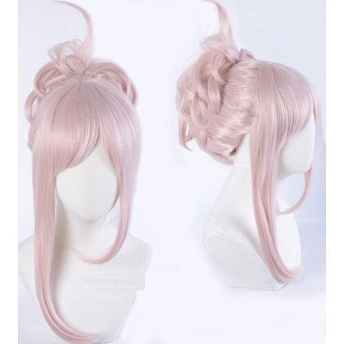 Anime Fate Grand Order FGO Miyamoto Musashi Cosplay Long Curly Pink Ponytail Heat Resistant Synthetic Hair Halloween