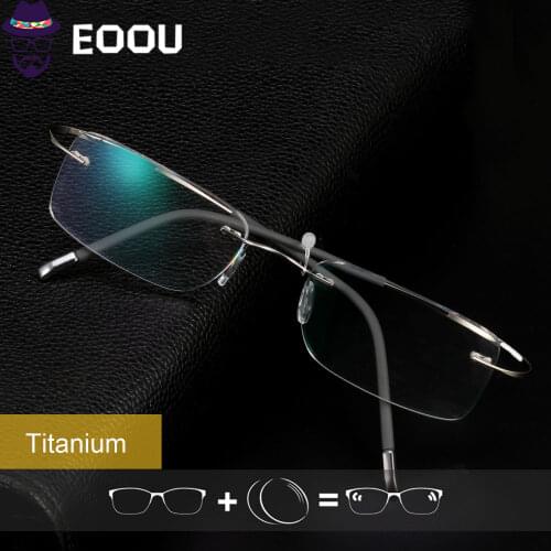 Brand Design Optical Glasses Prescription Anti blue light Oculos Myopia Multifocal Lens Men Square Frame Glasses