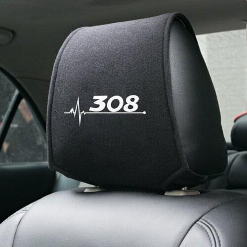 Car Head Restraint cover cotton Auto Headrest Case Neck Support Holder Automobiles headrest Covers for Peugeot 206 207 306 3008