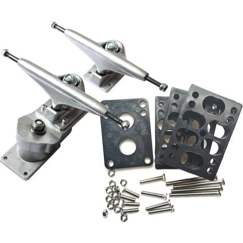 CX7 6.25in New Land Surf Skateboard Truck Ground-free Rotating Ski Steering Bracket Bridge With Front Rear Gasket Truck Nail Set