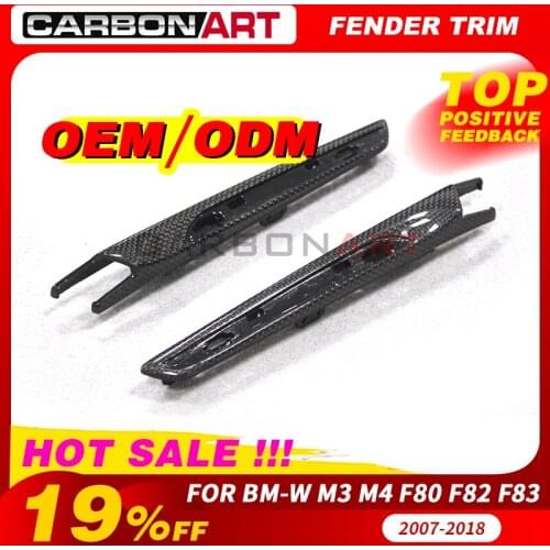 For bm-w F80 M3 F82 M4 air vent exterior trim F83 M4 Carbon Fiber Fender trim cover F80 M3 F82 Carbon fender trim car styling