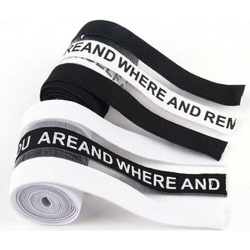 High Elastic Rubber Band 5cm Wide Black White Elastic Band Clothing Luggage Shoes Hat DIY Handmade Sewing Accessories 1 Meter