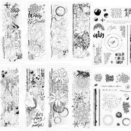 Background Transparent Clear Silicone Stamp Seal DIY Scrapbooking photo Album Decorative Clear Stamp X0319