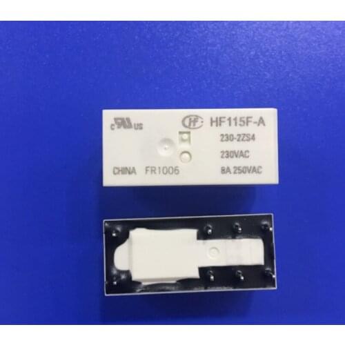 HF115F-A-230-2ZS4 230VAC 8pin 8A 250VAC relays