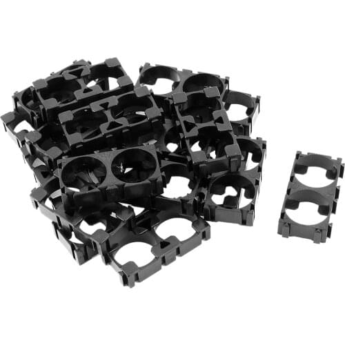 Top Deals 20x 18650 Lithium Battery Double Holder Bracket for DIY Cell Pack Black