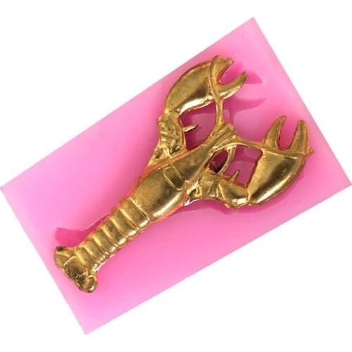 Small Lobster Fondant Cake Silicone Mold Chocolate Candy Molds Cookies Pastry Biscuits Mould Baking Cake Decoration Tools