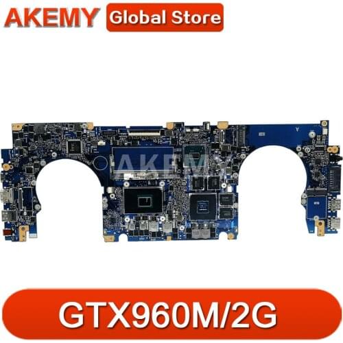 Akemy 90NB0AU0-R00041 mainboard for ASUS ROG G501VW N501VW UX510VW G501V N501V UX510V Laptop motherboard 8G/I7-6700HQ GTX960M-2G