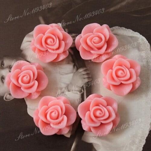 Min.mix order Mixed colors Resin Flower Beads Cabochon DIY For Jewelry Decoration(CAB-SA-6 )