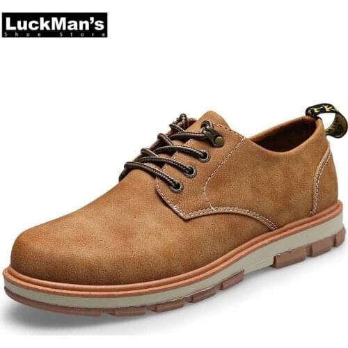 Men Casual Shoes PU Leather Shoes Male Work British Breathable Board Shoes Lace-up Footwear Brown Black Blue Size 44