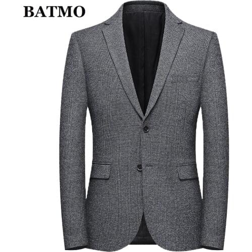 BATMO 2020 new arrival spring plaid casual blazer men,mens casual jackets,plus-size M-7XL 19839