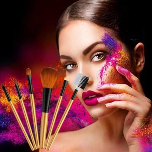 6 Pcs Makeup Brushes Set Eyeshadow Eyebrow Sponge Powder Eye Beatuy Makeup Brush Kit Cosmetic Make Up Brush Tools YL