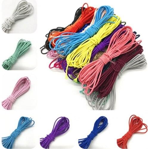 Long 5/50 yards wide 2mm high quality round elastic band round elastic rope rubber stretch elastic thread DIY sewing accessories