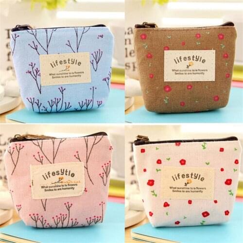 2018 new fashion mini coin purse cute cartoon print wallet key bag coin bag LQ007