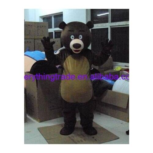 New arrival Foam Cartoon Character New Professional Brown Bear Mascot Costume Fancy Dress Adult Size