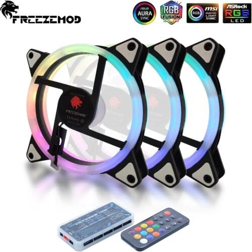Freeze MOD RGB Fan Combo 12CM 5V Chassis Fan Kit Symphony Controller Support AURA Water Cooler Mod 120mm A-RGB PC Cooler