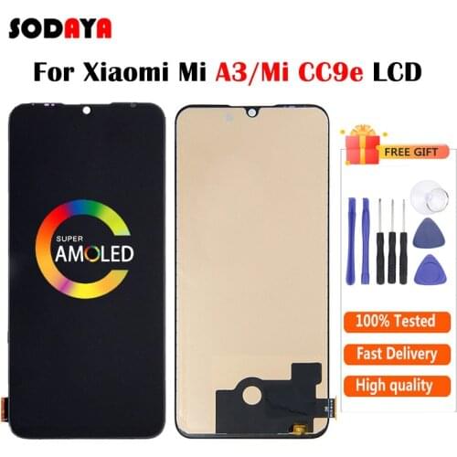 OLED For Xiaomi Mi A3 LCD Display Touch Panel Digitizer Assembly Display For Xiaomi Mi CC9e MiA3 LCD Replacement Free Shipping