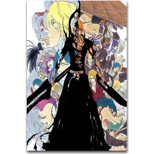 Bleach Dead Rukia Ichigo Fight Japan Anime-Silk Art Poster Wall Sticker Decoration Gift