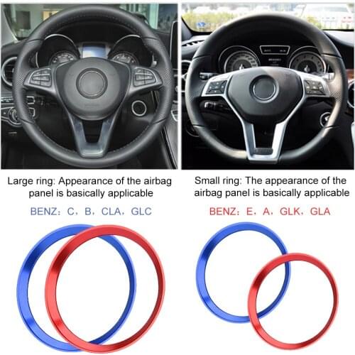 Car Steering Wheel Trim for Mercedes-Benz C-class GLE CLA GLC E-class A-class GLK GLA Interior Modification Bright Circle