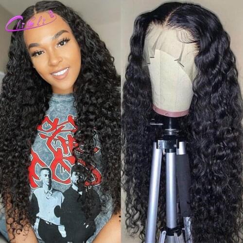 4x4 Deep Wave Closure Wig Hd Lace 13x4 Lace Frontal Wig Curly Lace Front Human Hair Wigs 30 Inch Deep Wave Wig Transparent Lace