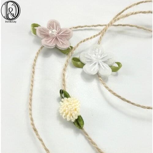 Handcraft small Peach Blossom White chrysanthemum Newborn Headband(3pcs /lot) Newborn Photography Props BABY SHOWER GIFT