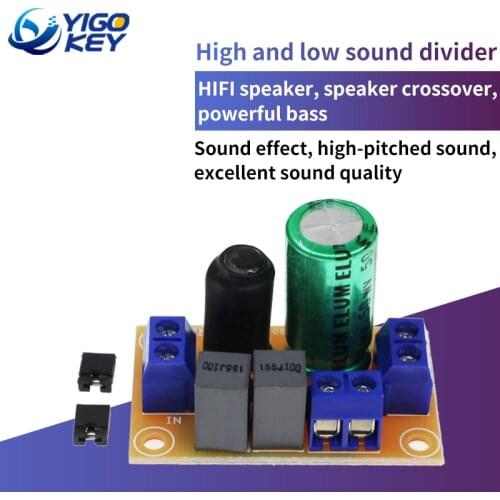 Adjustable HIFI Horn Treble Bass 2 Way Audio Frequency Divider Home Car DIY Speaker Crossover Filters Kits
