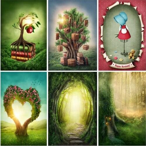 Fairy Tale Wonderland Forest Jungle Fairy Dreamy Photo Backdrops Children Photography Backgrounds For Photo Studio 210403MST-02