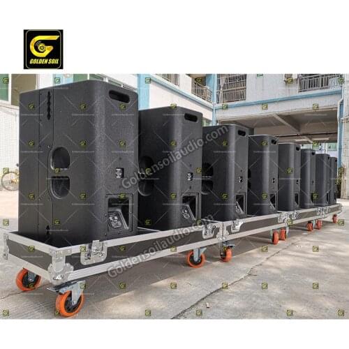 T24N Double 12 inch Bi-AMP Speaker Passive & Active Switch Two-way Speaker Powered Mini Line Array Audio System