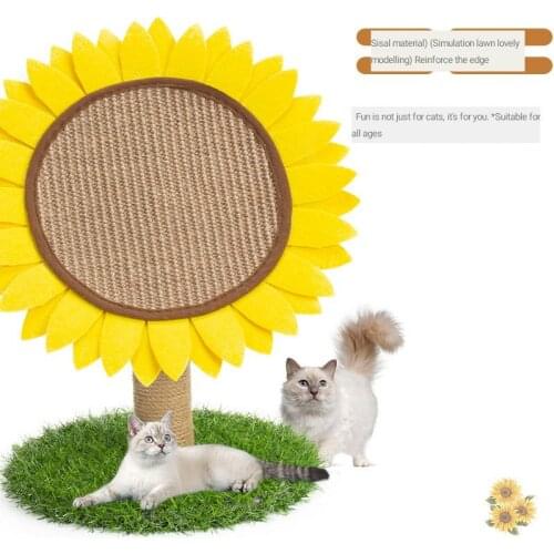 Pet supplies circular sisal sunflower cat scratch grinding machine cat cat scratch board new two claws toys