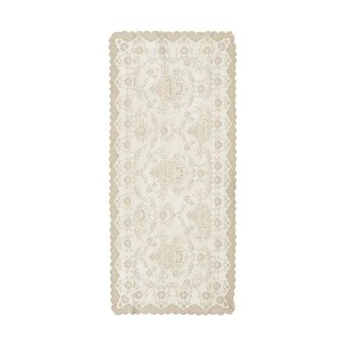 Knitted Panel Patterned Console Cover Bahar Cappuccino 13 pieces