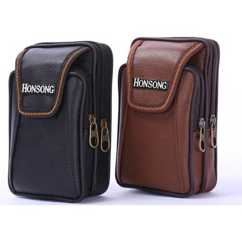 Vintage Men Waist Fanny Pack Belt Bag Multi-FunctionPhone Pouch Travel Hip Hanging Purse Outdoor Small Wallet