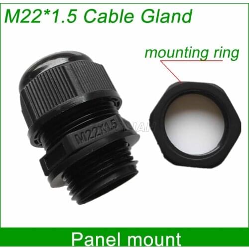 RJ45 waterproof connector M22*1.5 Cable Gland with mounting ring for cable diameter 5-8.5mm be waterproof 10 units