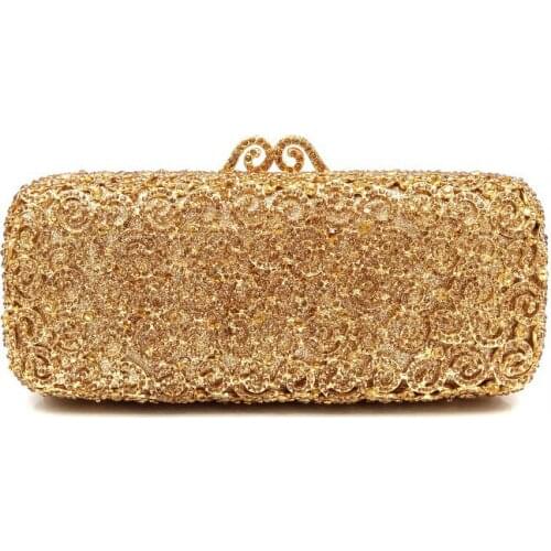 Women evening party handbag diamonds elegant ladies purses luxury long shape crystal clutches bridal wedding party purses bag