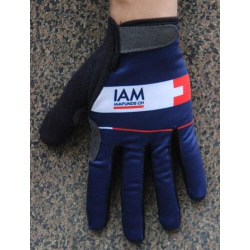 Winter Fleece Thermal 2015 IAM Team 2 COLORS One Pair Full Finger Cycling Jersey Gloves MTB Road Mountain Gel Gloves