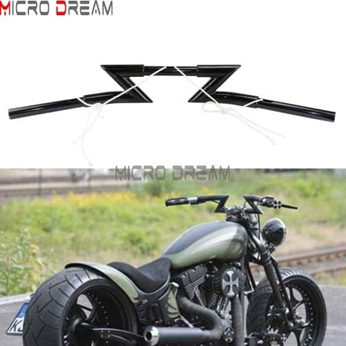1" Z Bars Handlebars 25mm 1 inch Motorcycle Custom Dag Bar Handlebar for Harley Sportster Chopper Scrambler Triumph Cafe Racer