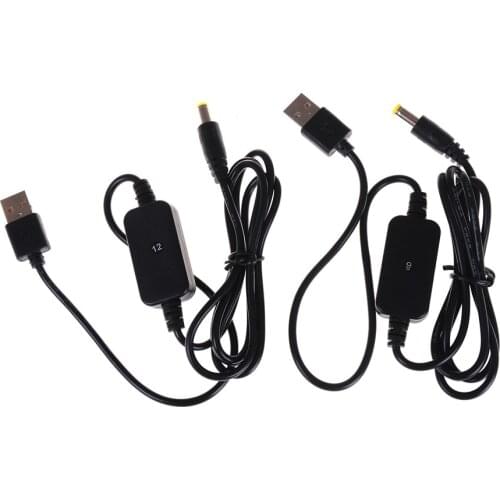 1pc DC-DC Converter Cable USB A Type Male Connector 5V to 9V/12V DC Jack 5.5*2.1mm Step-up Power Module Cable String