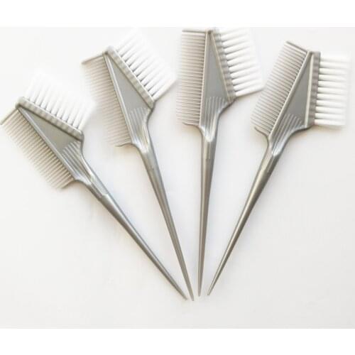 1PCS Professional Hairdressing Hair Dyeing Coloring Comb Barber Tinting Highlighting Double-Sided Hair Brush Color Tools