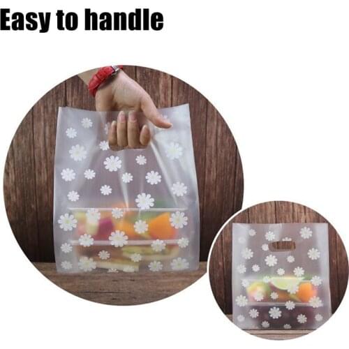 25pcs Die Cut Plastic Merchandise Shopping Bags With Handle Gift Bag Christmas Wedding Party Candy Cake Gifts Goodies Treats Bag