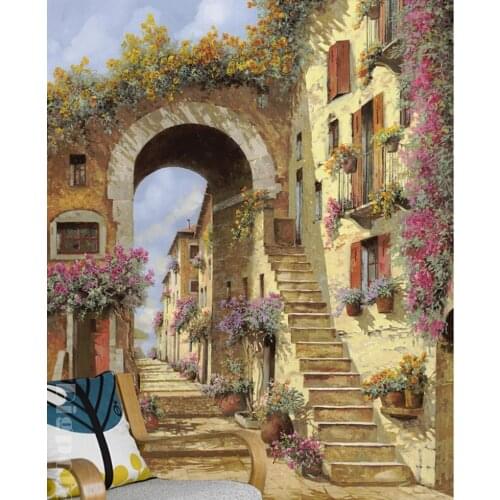 Custom 3D large mural,beautiful garden house oil painting,living room sofa TV wall bedroom wall paper