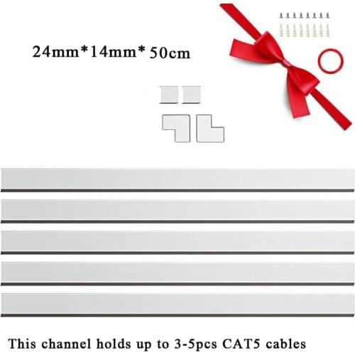 5PCS Cable Management Channel Cord Raceway Kit Organizing Mount TV System Electronic Wire Cover On Wall Runner Concealer