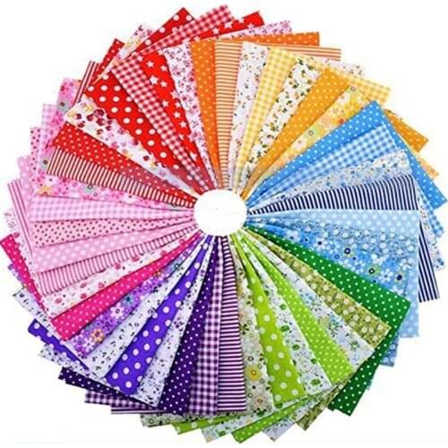 63 pcs/lot 25cm*25cm Printed Floral Cotton Fabric For Patchwork, Sewing Tissue Telas To Patchwork,Tilda Doll Needlework Cloth