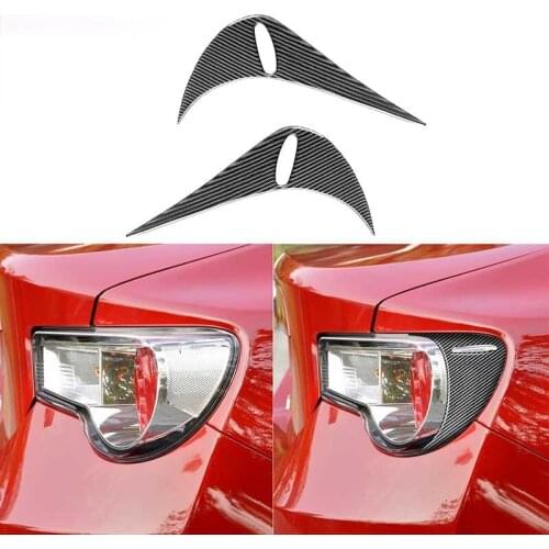 Car Rear Light Eyebrow Eyelids Cover Sticker Front Headlight Headlamp Eyebrows Carbon Fiber For Toyota GT86 Subaru BRZ 2012-2016