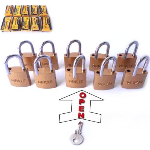 Free Shipping 10PC 25mm Padlocks Open By Same Keys