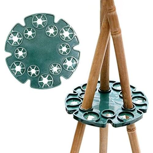 5 Pcs Garden Climbing Plant Support Peas Beans Fixed Frame Bamboo Wig-Wam Holder Cane Stakes for Support Climbing Plants