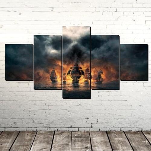 DIY Diamond Painting 5 Piece skull bones Sailing Ship 3D Square round Diamond Embroidery Full Kit Diamond Picture Mosaic pattern