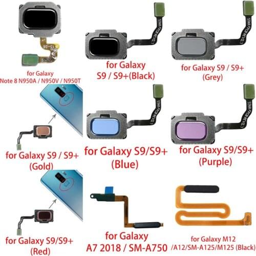 Fingerprint Sensor Flex Cable for Galaxy Note 8 N950A/N950V/N950T/S9/S9 Plus A7 2018/SM-A750/M12/A12/SM-A125/M125