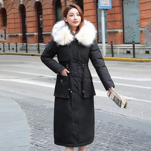Jacket Nice Winter Womens Parkas Coats Fur Hooded Slim Pocket Outwear Parka Thick warm Jackets Coat