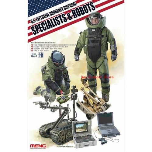 Meng Model HS-003 1/35 U.S. EXPLOSIVE ORDNANCE DISPOSAL SPECIALISTS & ROBOTS
