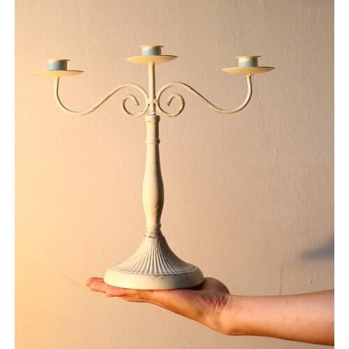 Nordic Wedding Candle Holder Metal Romantic Church Candle Holder Candlelight Dinner Soporte Vela Home Decoration DD60ZT